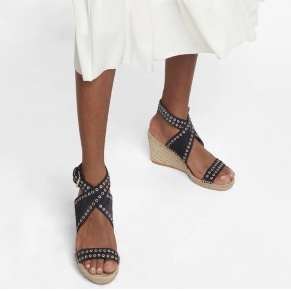 Isabel Marant Suede Iriane Wedge Espadrilles 39 9 - Picture 2 of 12